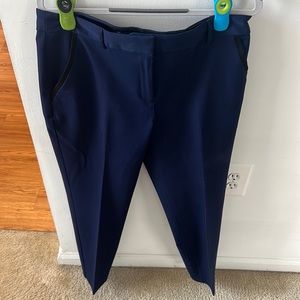 Express work pants. Columnist Ankle mid rise. Navy with black detail